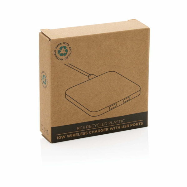 RCS perdirbto plastiko 10W belaidis įkroviklis su USB prievadais - Image 9