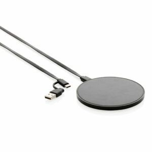 RCS perdirbto plastiko 10W belaidis įkroviklis su dviguba jungtimi