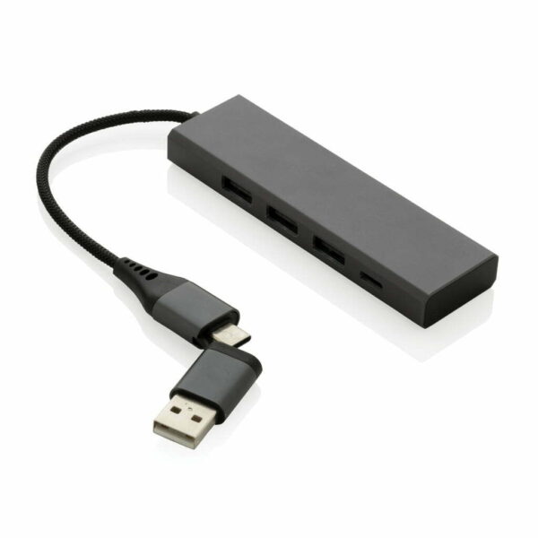 Terra RCS perdirbtas aliuminio USB šakotuvas su 3 USB prievadais - Image 2