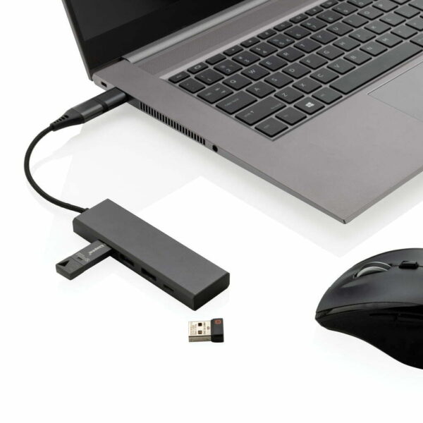 Terra RCS perdirbtas aliuminio USB šakotuvas su 3 USB prievadais - Image 3