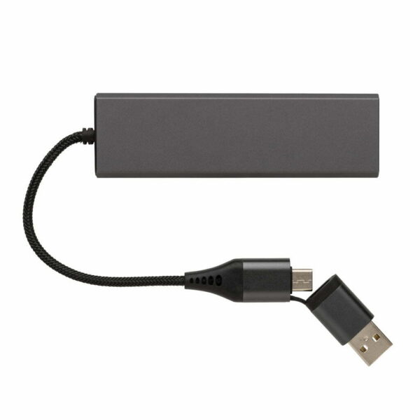 Terra RCS perdirbtas aliuminio USB šakotuvas su 3 USB prievadais - Image 4