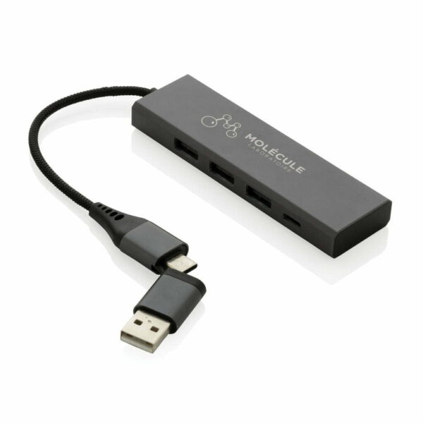 Terra RCS perdirbtas aliuminio USB šakotuvas su 3 USB prievadais - Image 6