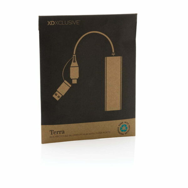 Terra RCS perdirbtas aliuminio USB šakotuvas su 3 USB prievadais - Image 10