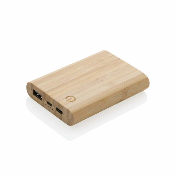 FSC® sertifikuoto bambuko išorinis įkroviklis 5 000 mAh - Image 2