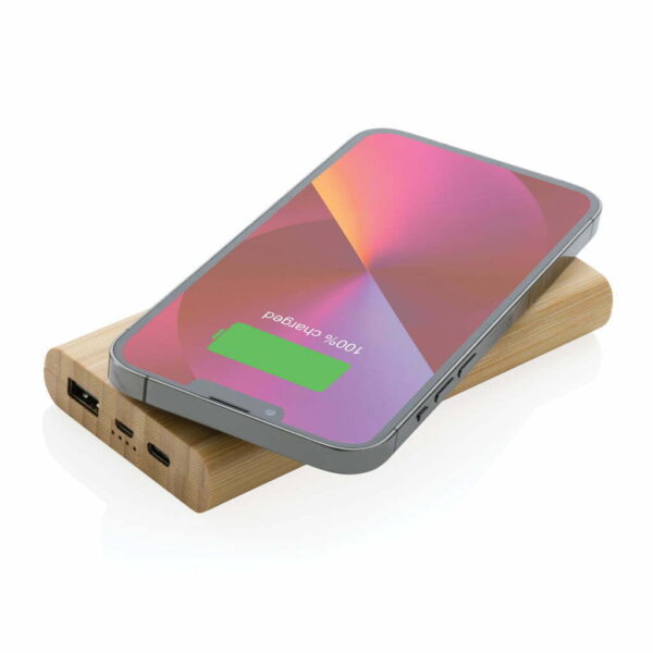 FSC® sertifikuoto bambuko belaidis įkroviklis 8 000 mAh - Image 3