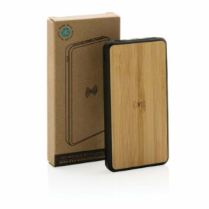 FSC® ir RCS perdirbto plastiko bei bambuko belaidis įkroviklis 8 000 mAh