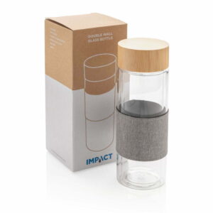 Dvigubų sienelių borosilikatinio stiklo butelis Impact