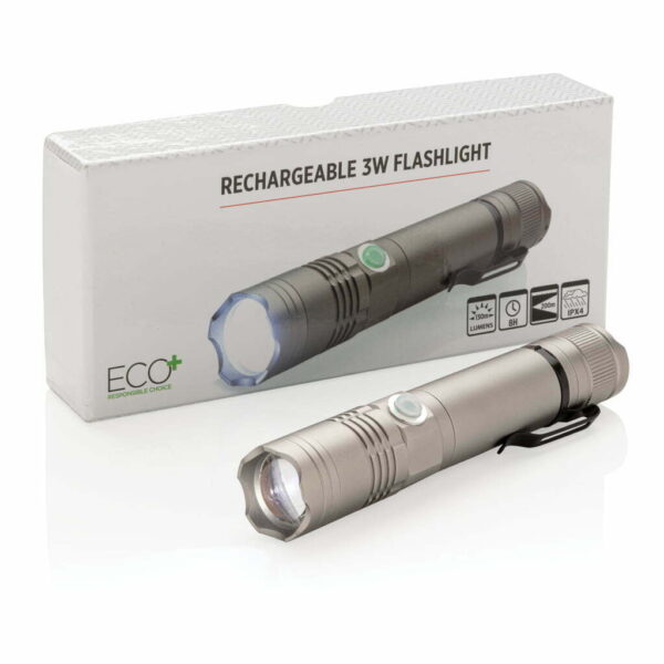 Įkraunamas 3W LED žibintuvėlis - Image 6