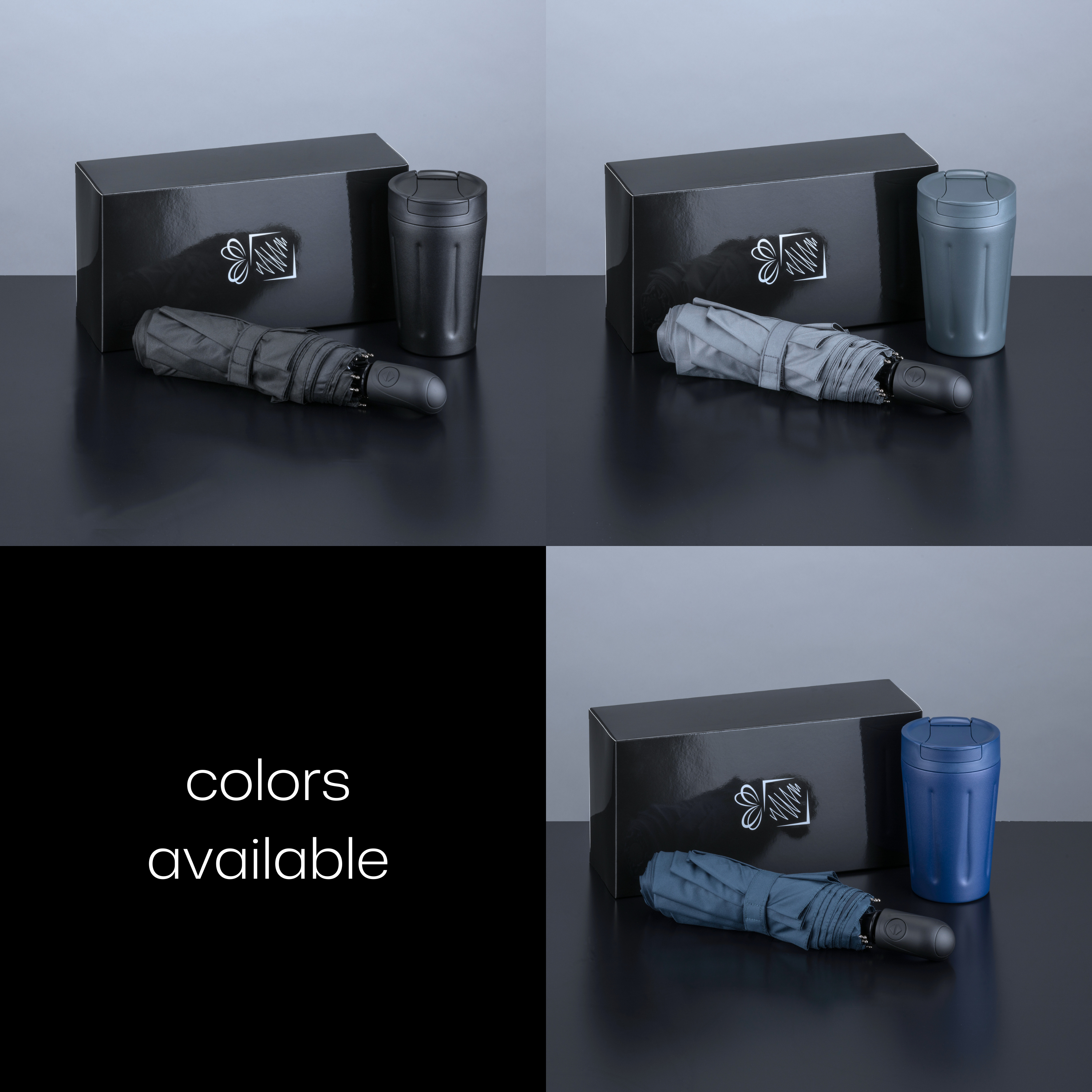 Rinkinys termo puodelis ir skėtis