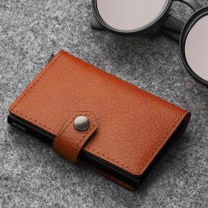 RFID odinė piniginė su dėklu kortelėms