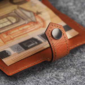 RFID odinė piniginė su dėklu kortelėms