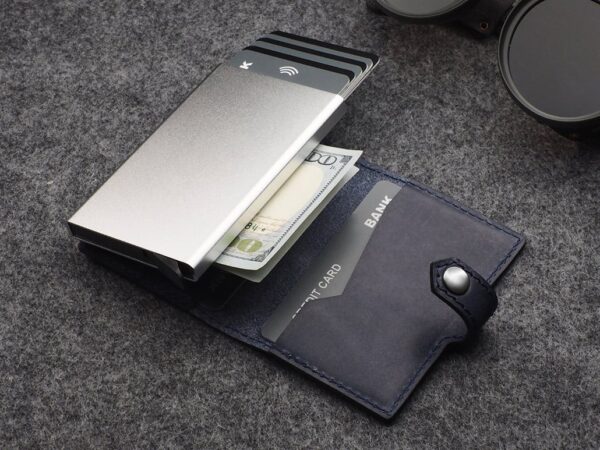 Premium odos piniginė su RFID apsauga ir dėklu kortelėms - Image 6
