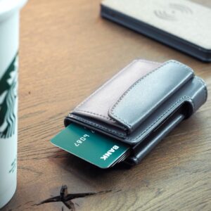 Perdirbtos odos piniginė su RFID apsauga su kortelių dėklu