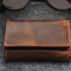 Sendintos odos RFID piniginė su kortelių dėklu