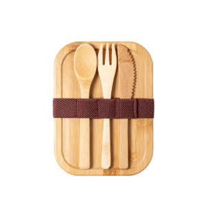 Stiklinė maisto dėžutė su įrankiais, 500 ml.