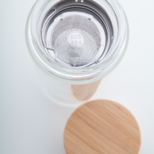 Stiklinis buteliukas su arbatos sieteliu, 420 ml