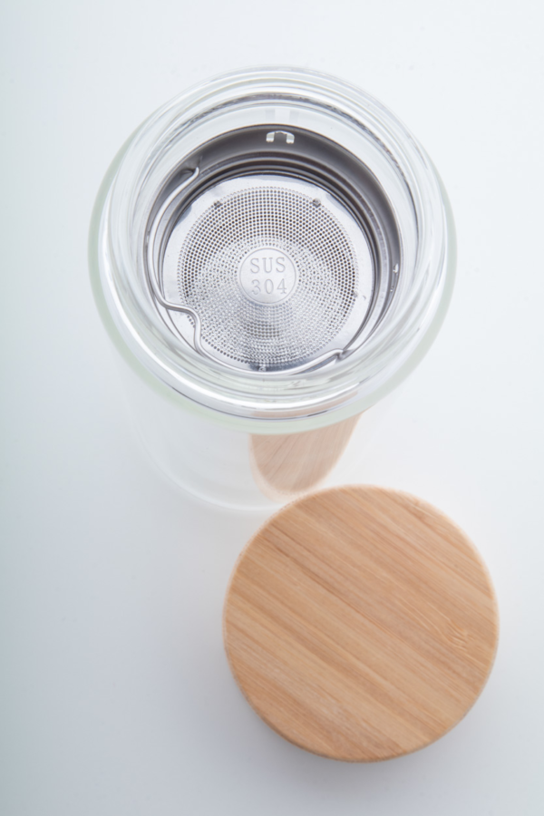 Stiklinis buteliukas su arbatos sieteliu, 420 ml - Image 8