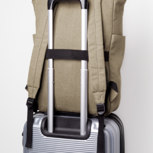 Perdirbtos medvilnės kuprinė su sagtimi