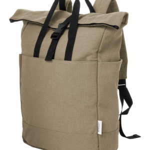 Perdirbtos medvilnės kuprinė su sagtimi