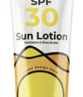 SPF30 losjonas su lūpų balzamu, su rekalmine spauda