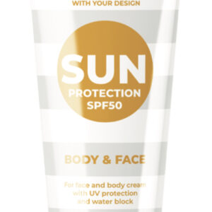 SPF50 kremas nuo saulės su reklamine spauda