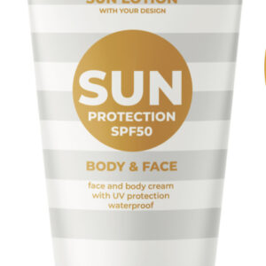 SPF50 kremas nuo saulės su reklamine spauda