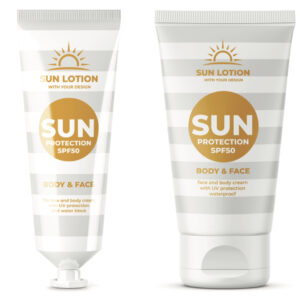 SPF50 kremas nuo saulės su reklamine spauda