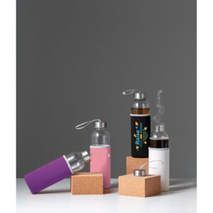 Stiklinis buteliukas su mikšta įmaute