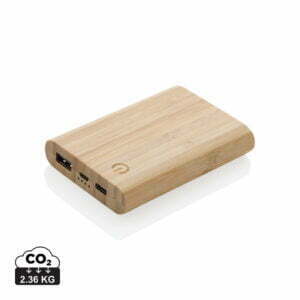 FSC® certified bamboo 5.000 mAh powerbank